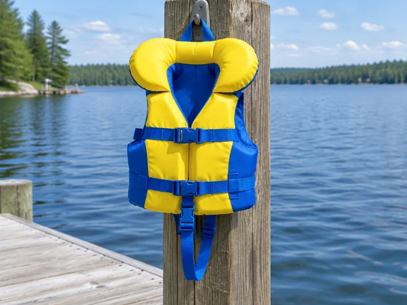 Stearns child life jacket, USCG approved Type II with head support